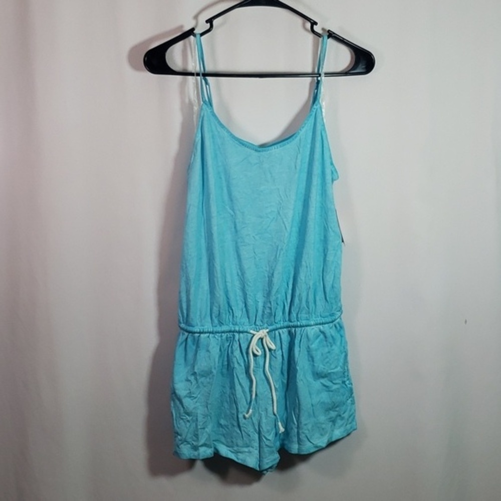 Xhilaration Blue Sleep Romper Small Pajama Lounge Soft Comfy Cute Sleepwear (AO)